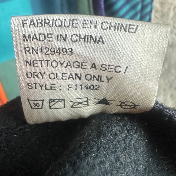 Neff Men's Rad Plaid Softshell Jacket S Orange Teal Purple Parka Snowboard Coat - Picture 15 of 16